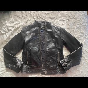 90’s GAP Authentic Moto 100% Leather Jacket